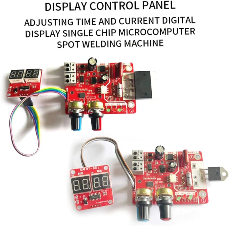 woobles NY-D01 Spot Welder Control Board, Spot Welder Time Control Module with Digital Display, Spot Welding Time and Current Controller Panel Module Kit (40A) - Image 5